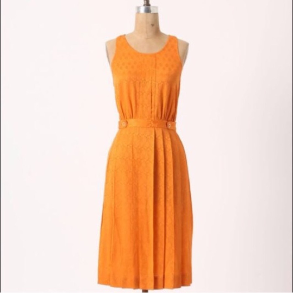 Grand slam retro silk Anthro dress